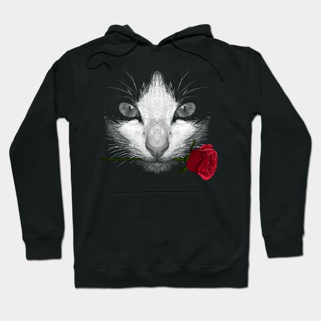 Black Cat Hoodie by Moncheng